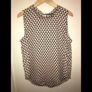 NWT WHO WHAT WEAR retro sleeveless blouse